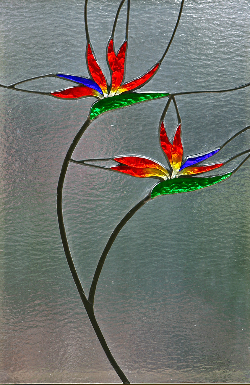 bird of paradise | Foiled and Faceted Stained Glass